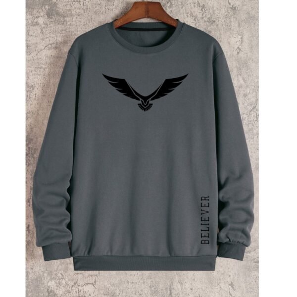 Believer Printed Sweatshirt for Men – Iconic Eagle Design - Image 3