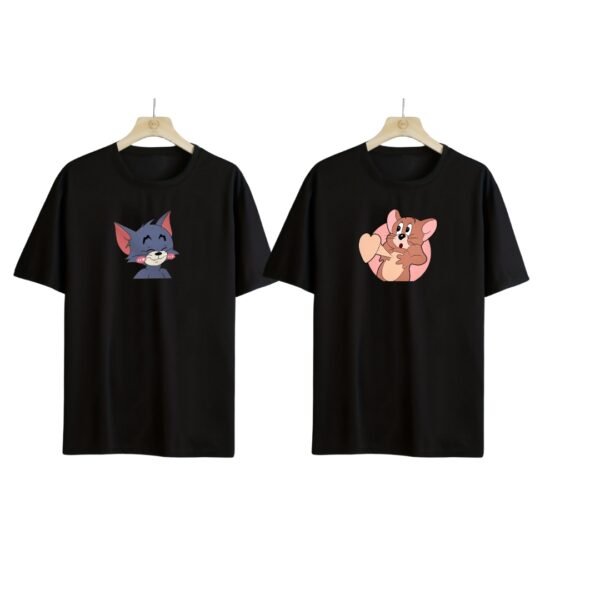 Catch Me If You Can Tom & Jerry Couple T-Shirts – Oversized Fit - Image 3