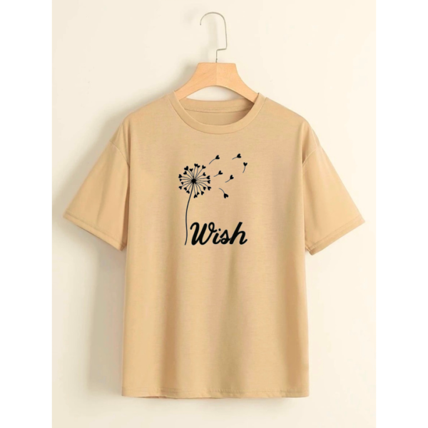 IWish Women’s Oversized T-Shirt – Wishful Design with Floral and Hearts - Image 5