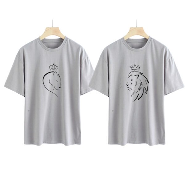 The Alpha Pair Oversized T-Shirt Set – Lion & Lioness Edition - Image 2