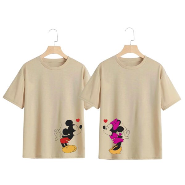 Disney Romance: Mickey & Minnie Oversized Couple Tees - Image 2